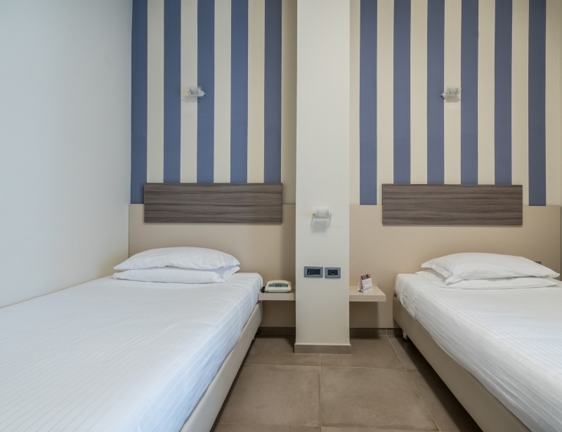 Le camere doppie dell'Hotel Palace di Battipaglia